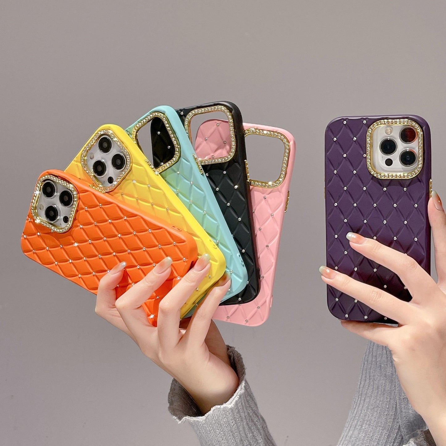 Handmade customized diamond light luxury mobile phone case