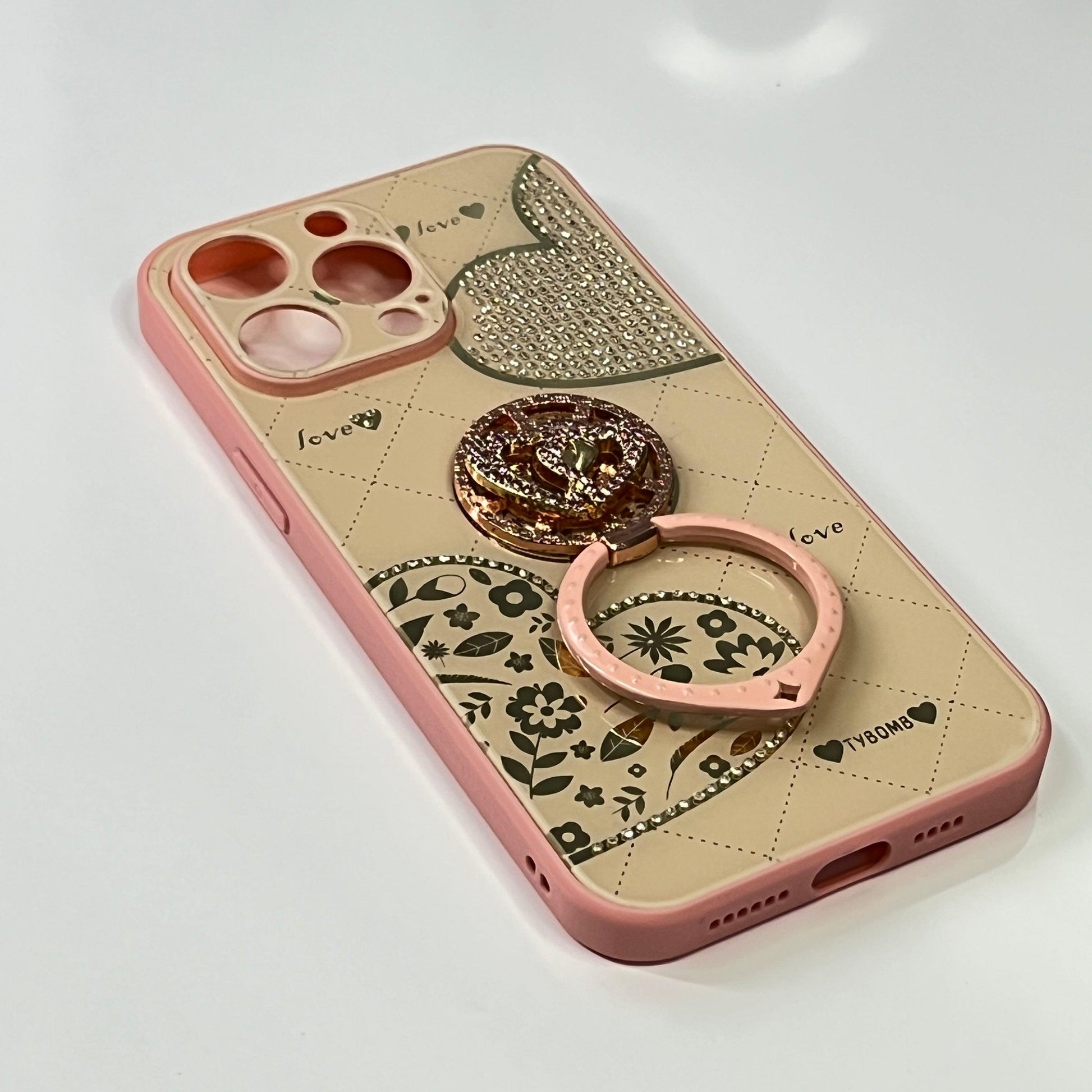 Heart rhinestone iPhone case（Enjoy 60% Off） - Aumoo