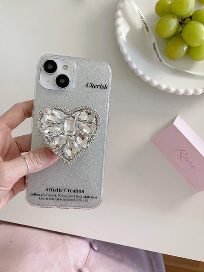 Luxury Glitter Rhinestone Love Bracket Apple Phone Case（Enjoy 60% Off） - Aumoo
