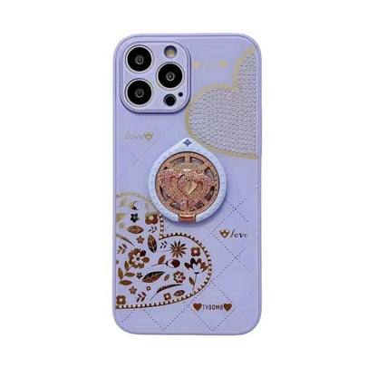 Heart rhinestone iPhone case（Enjoy 60% Off） - Aumoo
