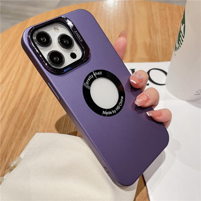 Hollow Lens Protection Holder Frosted iPhone Case - Aumoo