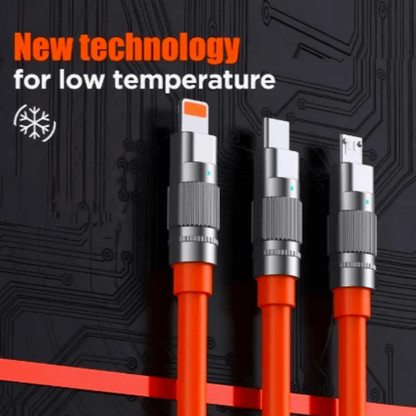 Three In One 120W Super Fast Charging Data Cable