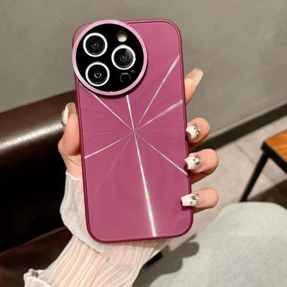 Diamond shaped Round Mirror Mobile Phone Case for IPhone Series