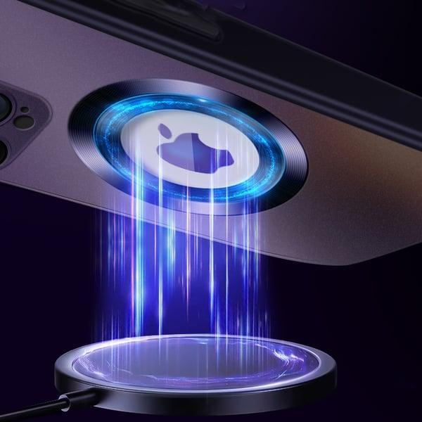 Magnetic AG Glass Frosted Case With Camera Lens Protector For iPhone 14 13 - Aumoo