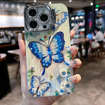 New handmade custom butterfly flower pattern for iPhone