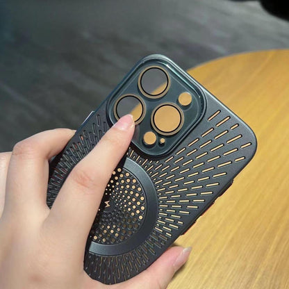 Coole magnetische Handyhülle mit Linsenschutzfolie für die iPhone-Serie 