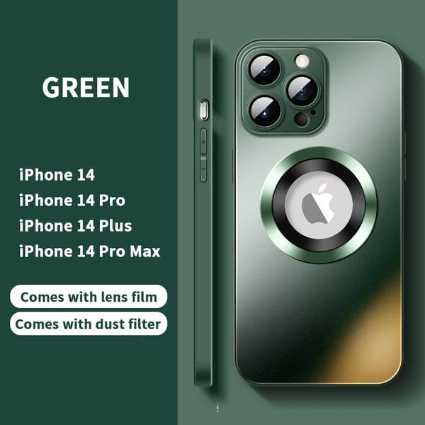 Magnetic AG Glass Frosted Case With Camera Lens Protector For iPhone 14 13 - Aumoo