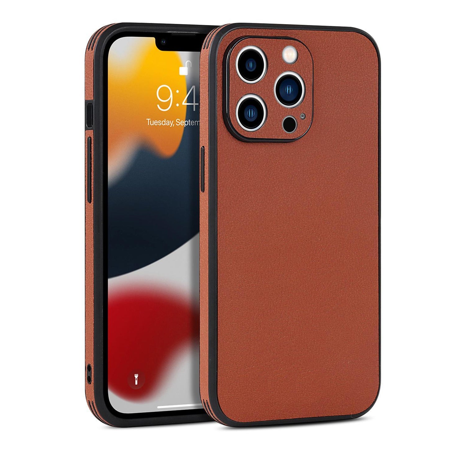 iPhone X XR XS 11 12 13 14 mobile phone leather case lychee pattern drop-proof mobile phone case BIN - Aumoo