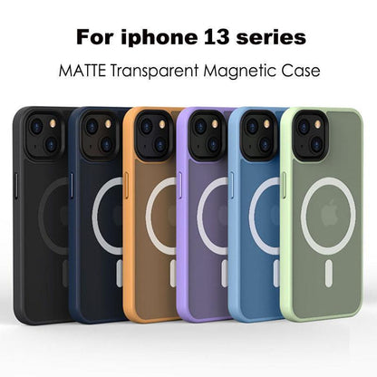 LZ Magnetic iPhone Case For Iphone 14/13/12 Pro Max For Iphone 14 Magsafe Skin Feeling Oil Injection Wireless Charging Case - Aumoo
