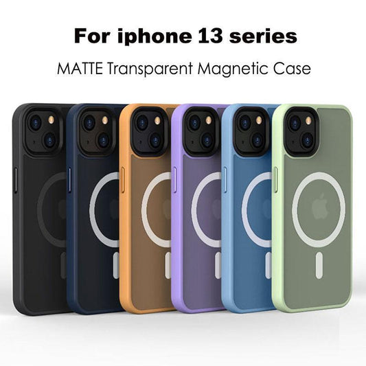 LZ Magnetic iPhone Case For Iphone 14/13/12 Pro Max For Iphone 14 Magsafe Skin Feeling Oil Injection Wireless Charging Case - Aumoo