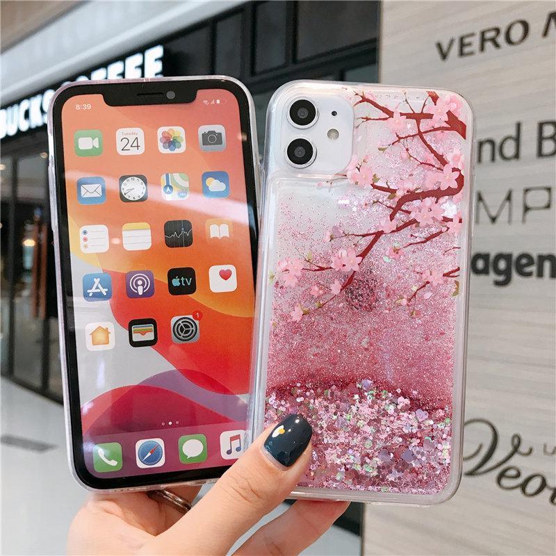 Liquid Quicksand Peach Blossom IPhone Case - Aumoo
