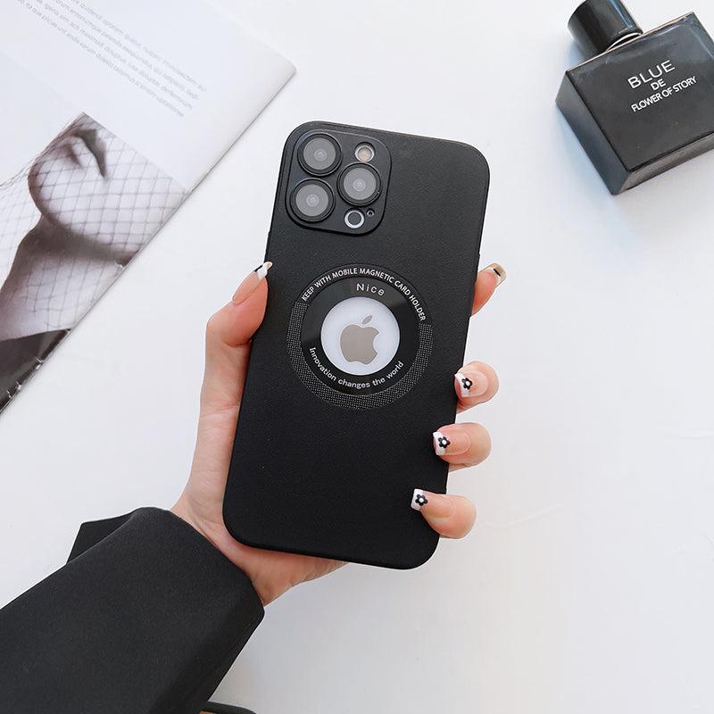Leather Magnetic Charging Case For iPhone - Aumoo