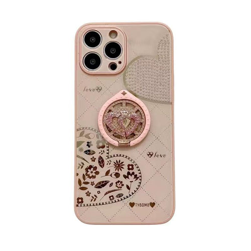 Heart rhinestone iPhone case（Enjoy 60% Off） - Aumoo