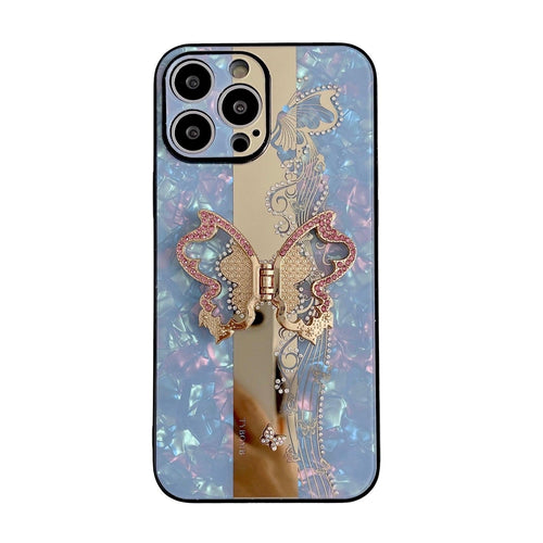 Butterfly love rhinestone iPhone case（Enjoy 60% Off） - Aumoo